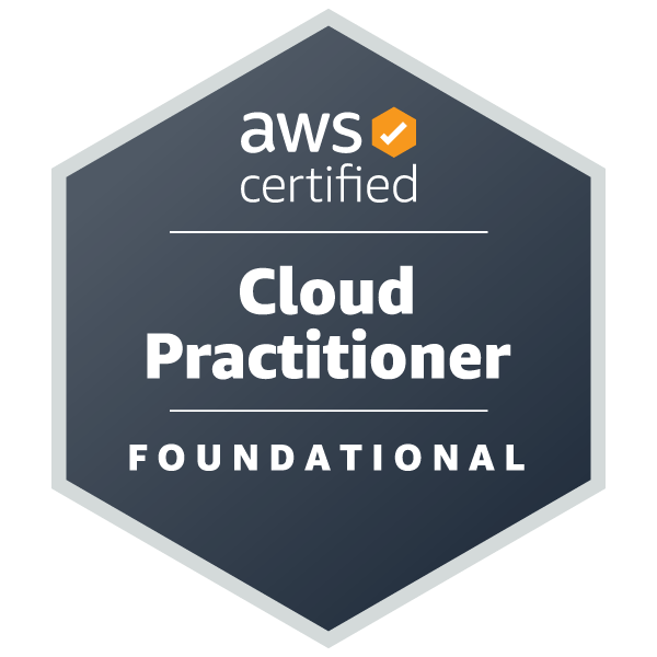 Official AWS Certified Cloud Practitioner badge